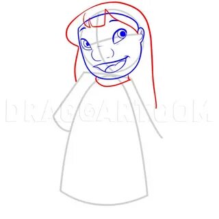 How to Draw Lilo, Coloring Page, Trace Drawing