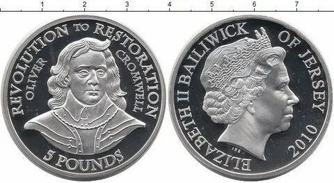 Купить монету Остров Джерси 5 фунтов Серебро - 2010 год Номе