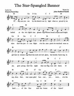 Free Lead Sheet - The Star-Spangled Banner Violin sheet musi