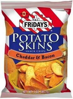 TGIF Cheddar & Bacon Skins- 3 Oz - 6 Units Potato skins, Sna