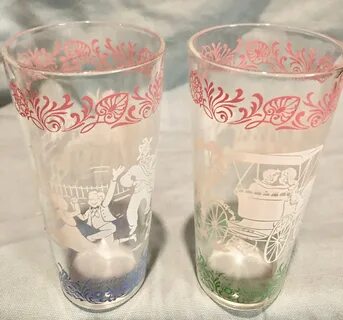 Vintage Hazel Atlas Americana Beverage Tumblers/Glasses set 