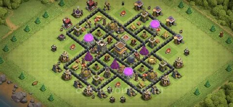 Trophy (Defense) Base TH8 with Link, Anti Everything - Clash