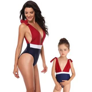 Matching family swimsuits mom and daughter swimwear family l
