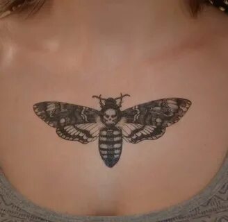 Large Death's Head Hawk Moth temporary tattoo. Temporary Ets