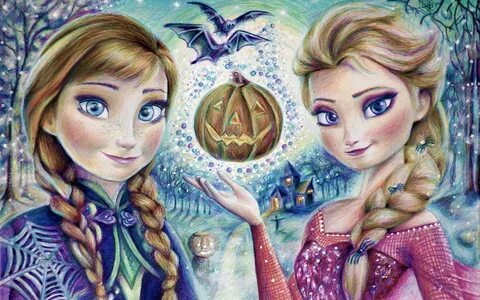 Картинка Девушки Холодное сердце косы Elsa Snow Queen Anna 1