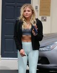 Chloe Moretz showing her pierced nipple and cameltoe in a sp