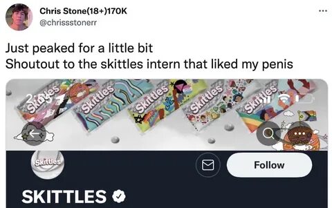See The Big Dick That The Official Skittles Twitter Account 