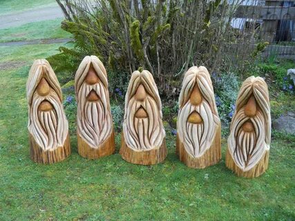 My new friends Chainsaw carving, Chainsaw wood carving, Wood