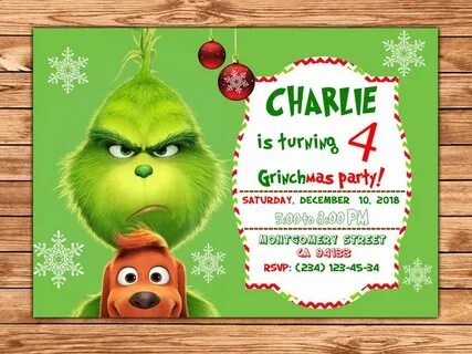 Pin by Yurii Victorivich on Invitation Grinch party, Christm