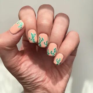 cactus nail design - Wonvo