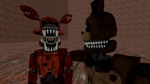 SFM Five Nights At Freddy's Nightmare Foxy x Nightmare Bonni