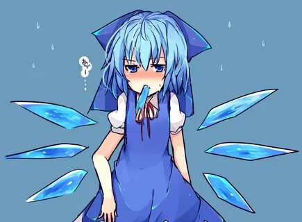 Safebooru - blue eyes blue hair blush bow cirno fuyu-nagi ha