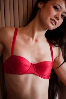 Tiny Red Bra For Tiny Tits