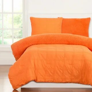 Crayola PLayful Plush Outrageous OrangeTwin Comforter Set - 