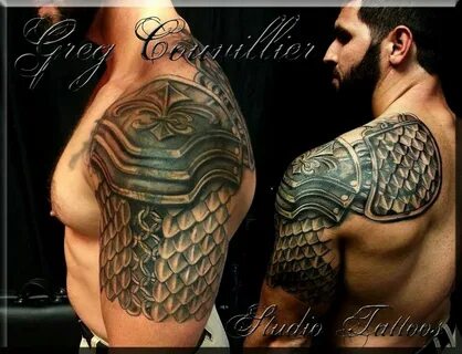 Love it!! Armour tattoo, Shoulder armor tattoo, Armor tattoo