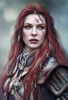female fantasy portrait scar - Google Search Celtic fantasy 