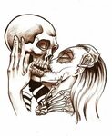 Maybe my next one ? Skull couple tattoo, Kiss tattoos, Skull