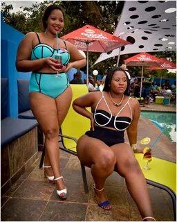 Plus-Sized Ladies In Bikini At South Africa's Pool Party - E