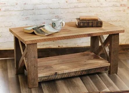 Farmhouse Coffee Table Made from Reclaimed Wood X Detail Ets