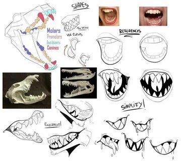 Teeth/Fangs Tutorial by DiamondwolfART Drawing tutorial, Art