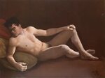 Model Resting Male Nude Fine Art Oil Painting 16 x Etsy