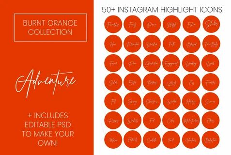 Instagram Highlight Cover Icons - 50 Script Handwritten Text