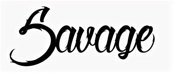 "Savage " - famous tattoo words, download free scetch