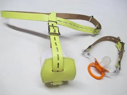 SALE ABDL Leather Lemon Locking Diaper Harness & Matching Et