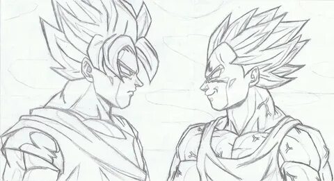 Goku And Vegeta Drawing at PaintingValley.com Explore collec