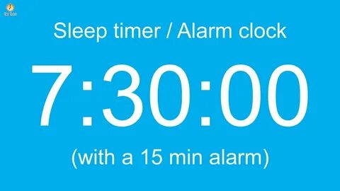 7 hour 30 minute Sleep timer / Alarm clock (with a 15 min al