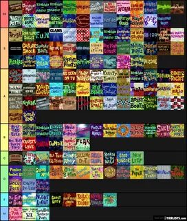 spongebob tier list Tier List - TierLists.com