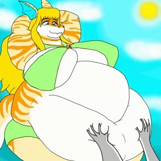 Sashi-Chan Beach Day Belly Rubs (Animated Icon) by DecusQ --