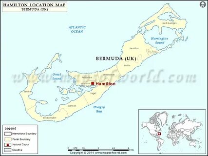 Where is Hamilton Location of Hamilton in Bermuda Map