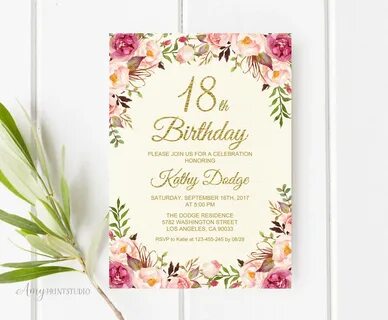 25 Best 18th Birthday Invitation Templates - Home, Family, S