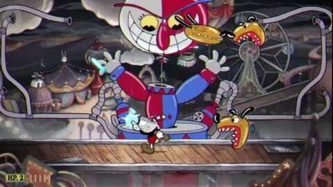 Cuphead - Beppi The Clown - Boss Fight on Simple=Easy Mode (