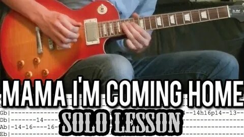 Ozzy Osbourne - Mama I'm Coming Home SOLO Lesson (With Tab) 