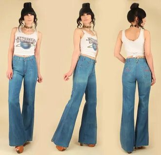 united kingdom latest order vintage 70's bell bottom jeans -