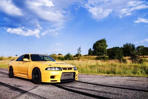 Скачать обои Nissan, Skyline, Yellow, R33, Gt-R, раздел niss