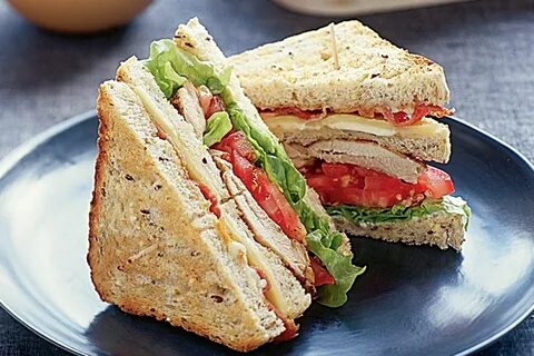 Marinated chicken club sandwich Recipe Club sandwich chicken