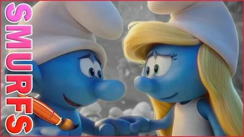 smurfette and Hefty Holding Hands - Kids Coloring Book Color