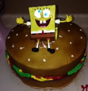 Spongebob krabby patty cake Cake, Desserts, Baking