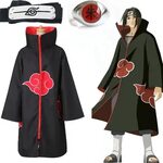 Buy Anime Naruto Akatsuki Cloak Cosplay Costume Uchiha Itach