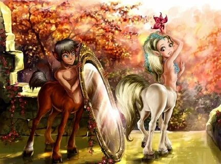 Solve jigsaw puzzles online - Centaurs and mirror