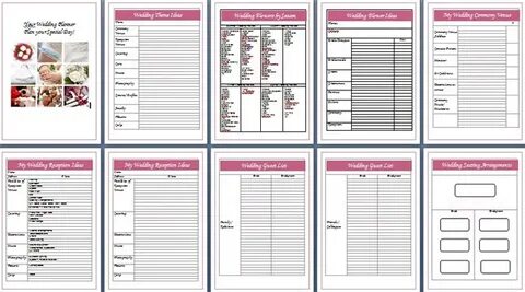 The Complete Printable Wedding Planner - forms and wedding c