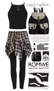 Romwe 3 by scarlett-morwenna ❤ liked on Polyvore featuring V