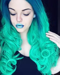 Queer Trash Teal Blue Neon Mermaid Hair - Broke and Beautifu