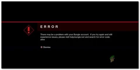 How to Fix Destiny 2 Error Code 'Olive' - Appuals.com