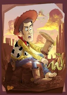 Gabirotcho Digital Art Fan Art Toy Story Cowboys Desert Boot