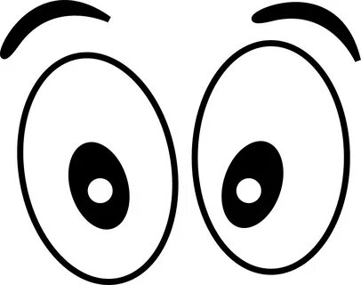 Look At Eyes White Clip Art - Eyes Cartoon Black And White -