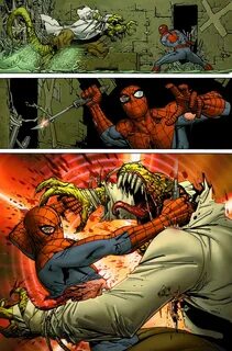 Spider-man VS Lizard by Giuseppe Camuncoli Marvel superhero 